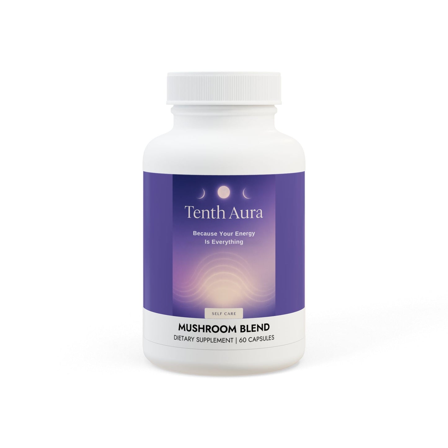 Mushroom Blend Supplement (60 Capsules), Vegan-Friendly, Lactose-Free, Non-GMO