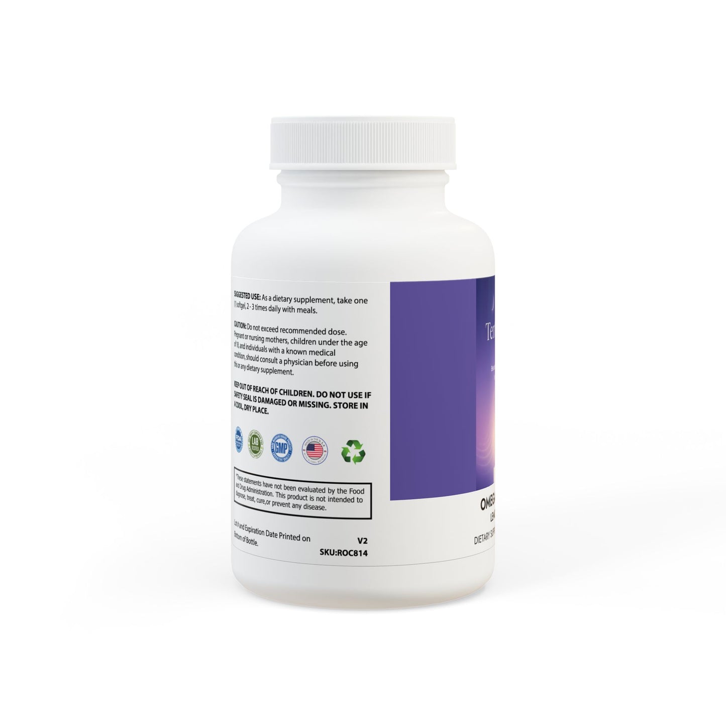 Omega 3 Fish Oil Supplement (60 Softgels), Lactose-Free, Non-GMO