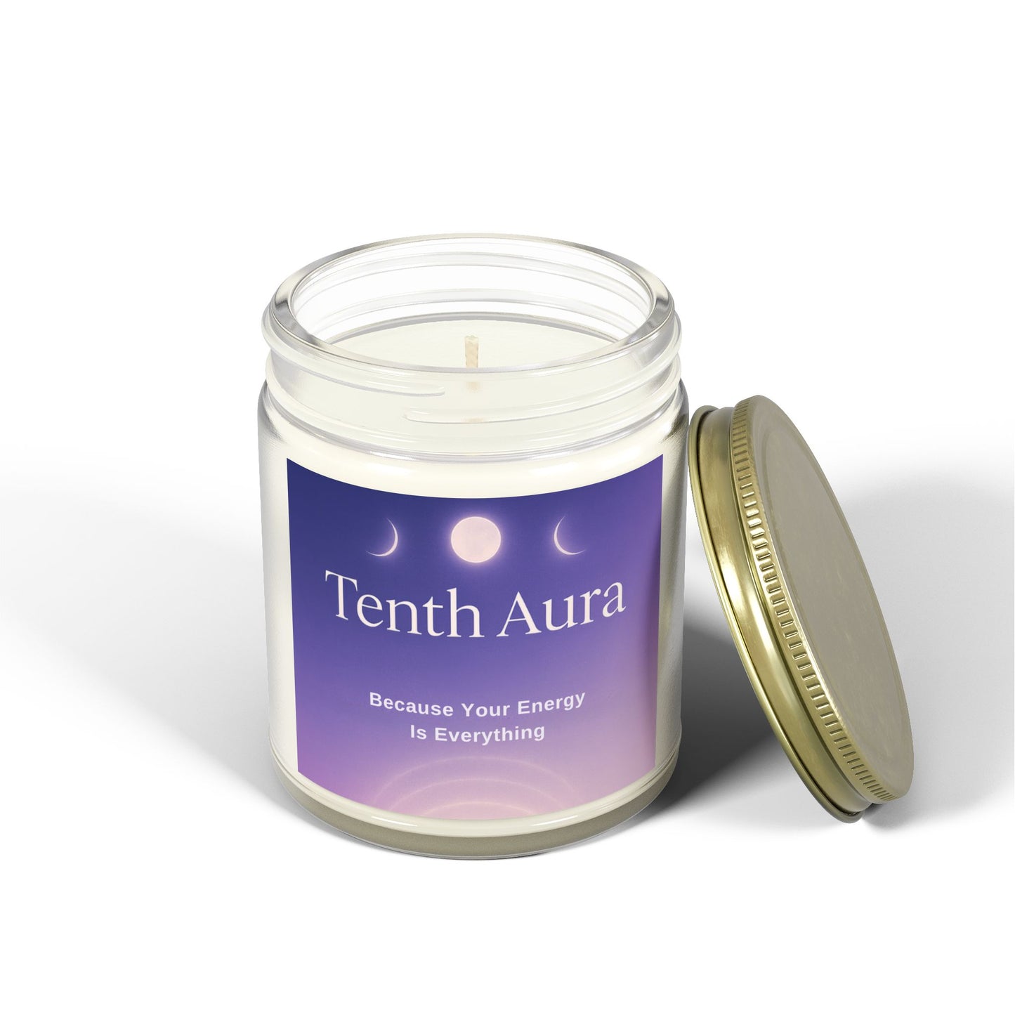 Tenth Aura Scented Candles, Coconut Apricot Wax (4oz, 9oz)