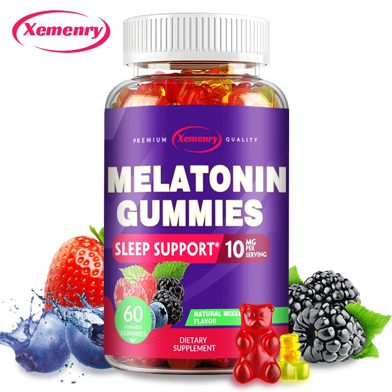 Melatonin Gummies 10mg – Natural Sleep Aid to Fall Asleep Faster & Improve Rest Quality – Insomnia Support & Immune Boost (60 Gummies)