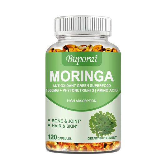 Moringa Capsules – Immune Support, Energy & Metabolism Boost | Natural Anti-Inflammatory Detox & Fat-Burn Support – 120 Capsules