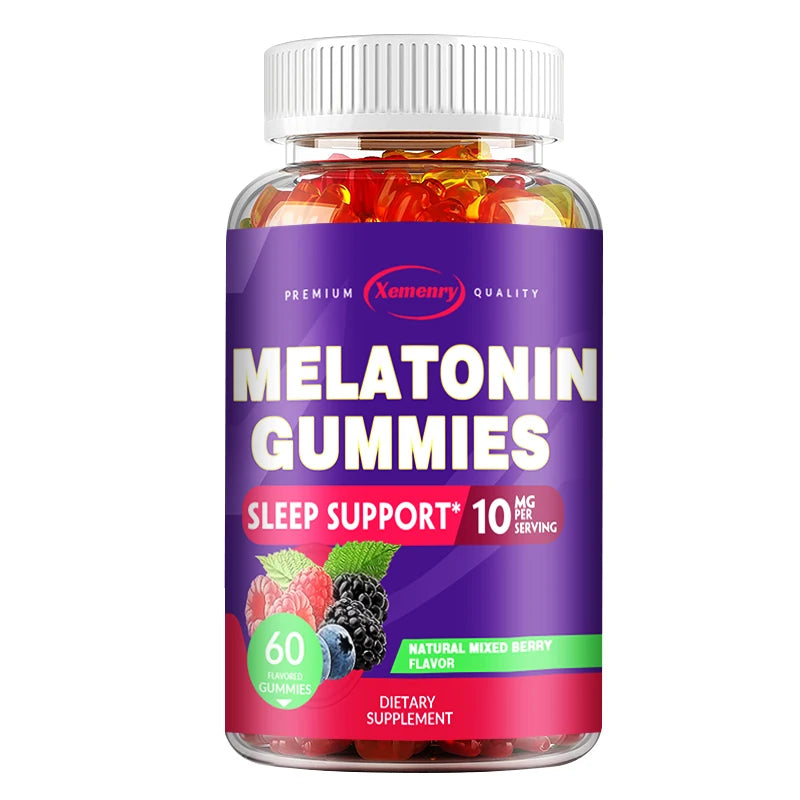 Melatonin Gummies 10mg – Natural Sleep Aid to Fall Asleep Faster & Improve Rest Quality – Insomnia Support & Immune Boost (60 Gummies)