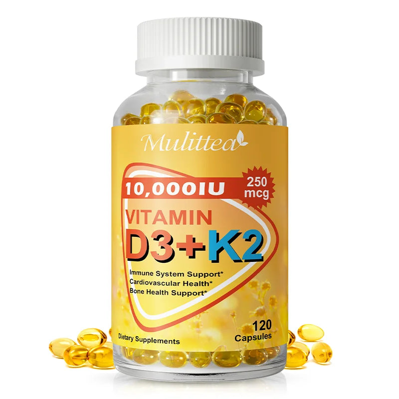 Vitamin D3 + K2 Capsules – Bone, Heart, Teeth & Immune System Support