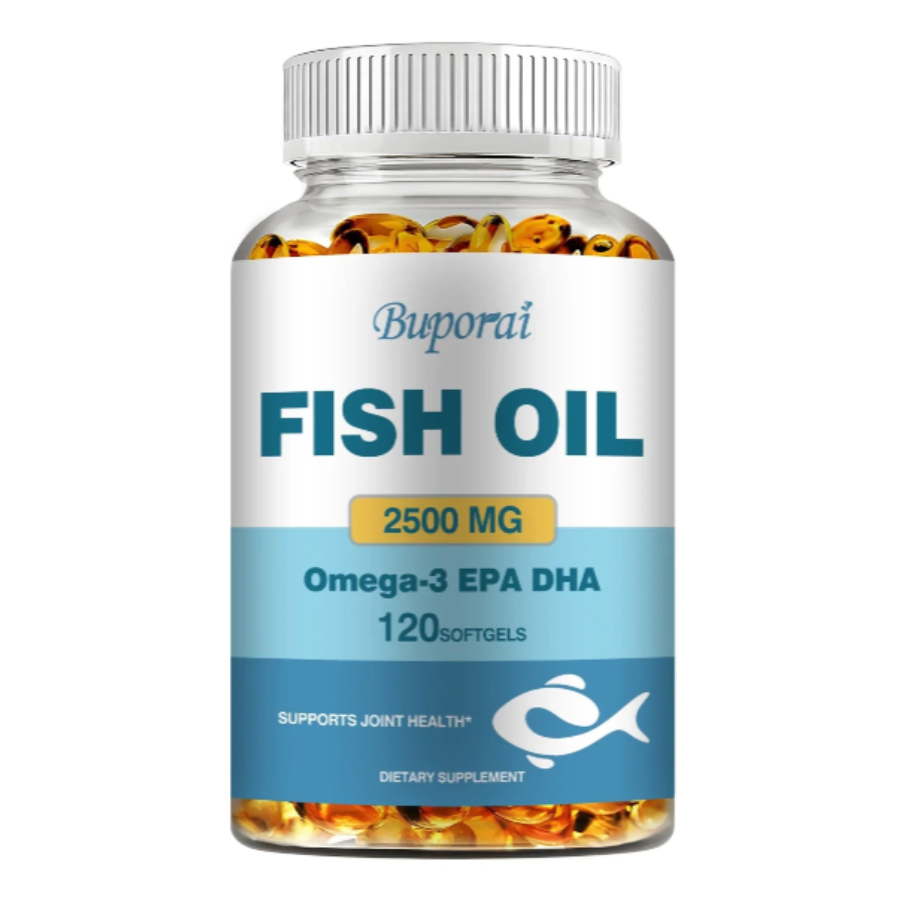 Omega-3 Fish Oil - Support Brain & Nervous System Health, Cardiovascular & Skin Health, Antioxidant - 120 Capsules