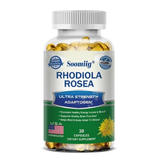Rhodiola Rosea Capsules – Natural Energy, Focus & Mood Support (30, 60, 120 Count)