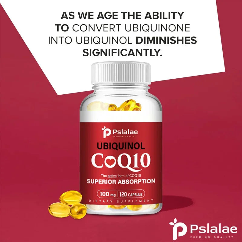 CoQ10 100mg Capsules – Heart & Blood Circulation Support | Antioxidant Energy Supplement – 120 Capsules