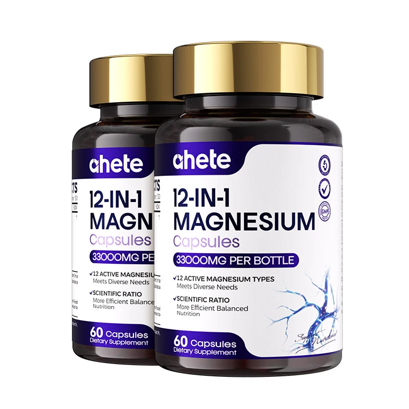 12-in-1 Magnesium Capsules | Daily Wellness Support | Comprehensive Formula Magnesium