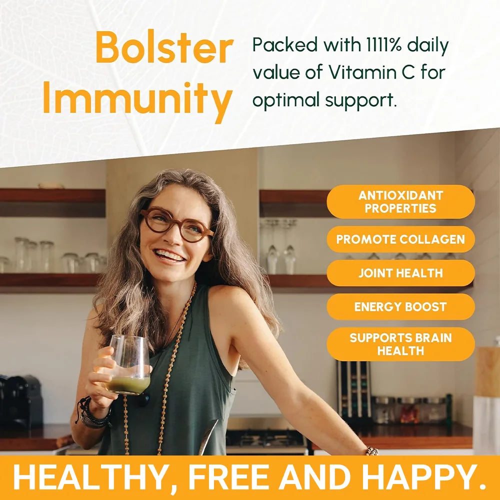 Vitamin C 1000mg with Rose Hips & Acerola – Two-Stage Timed-Release Immune, Skin, Hair & Nail Support | Non-GMO