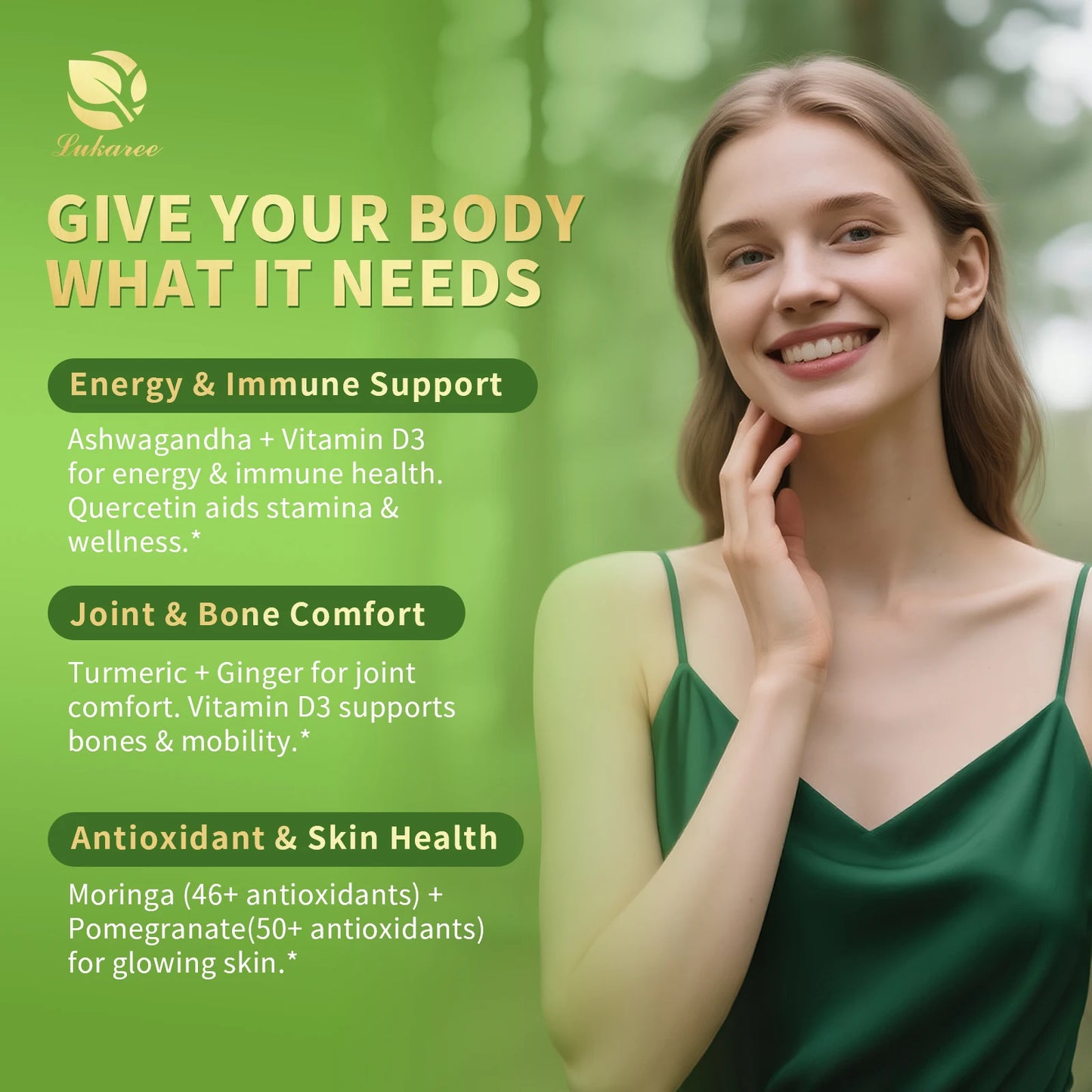 Organic Moringa Liquid Drops (12-in-1) with Ashwagandha, Turmeric & Quercetin – Energy, Immunity, Digestion & Metabolism Support – Vegan Non-GMO