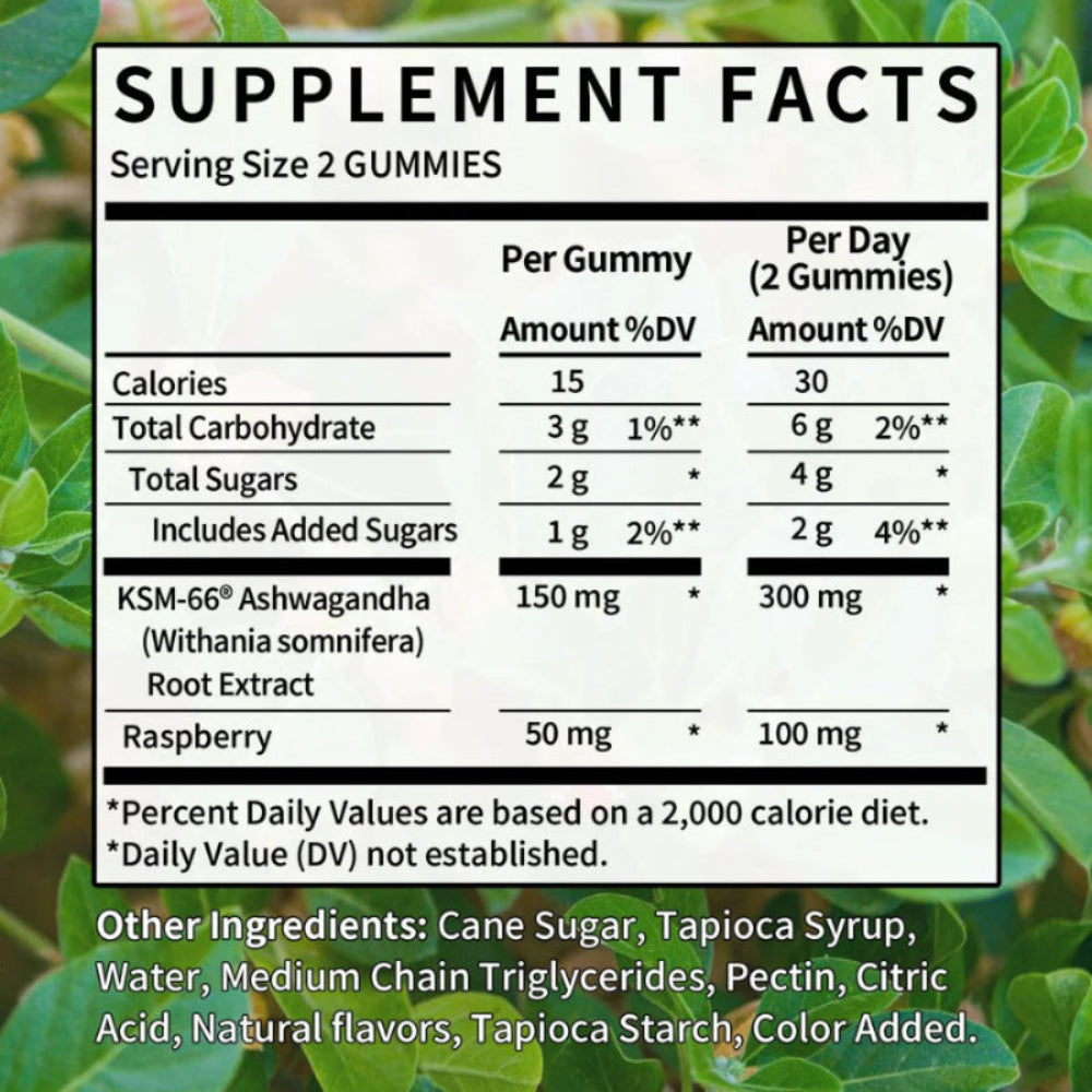 Ashwagandha Gummies – Promotes Natural Stress Relief & Mood Support (60 Count)