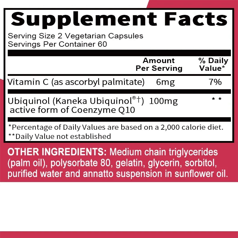 CoQ10 100mg Capsules – Heart & Blood Circulation Support | Antioxidant Energy Supplement – 120 Capsules