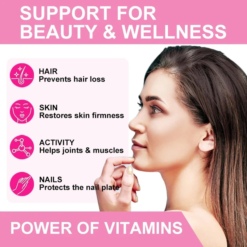 Glutathione Collagen Capsules | Skin Brightening, Hair, Skin & Nail Support | Non-GMO Supplement