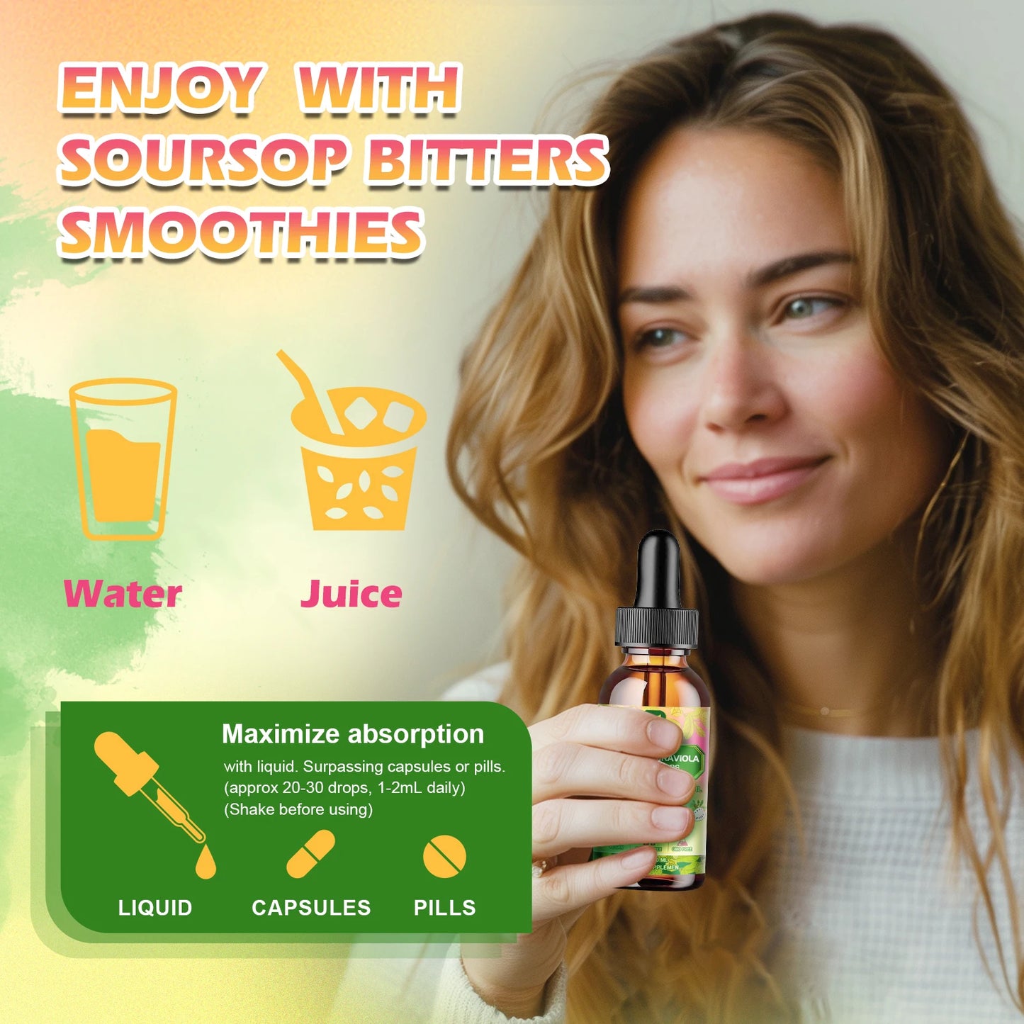 Soursop Graviola Extract Drops 60ML | Immune & Kidney Support | Black Seed Oil | Antioxidant & Detox Support