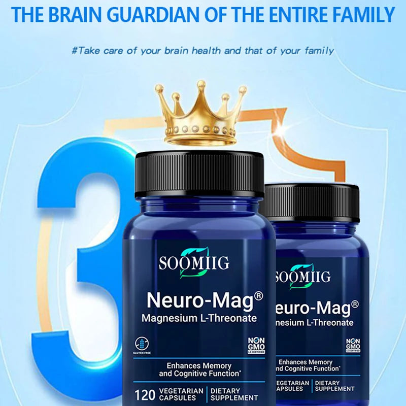 Magnesium L-Threonate Capsules – High Absorption Brain Support | Memory, Focus & Cognitive Function Supplement