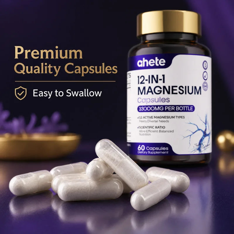 12-in-1 Magnesium Capsules | Daily Wellness Support | Comprehensive Formula Magnesium
