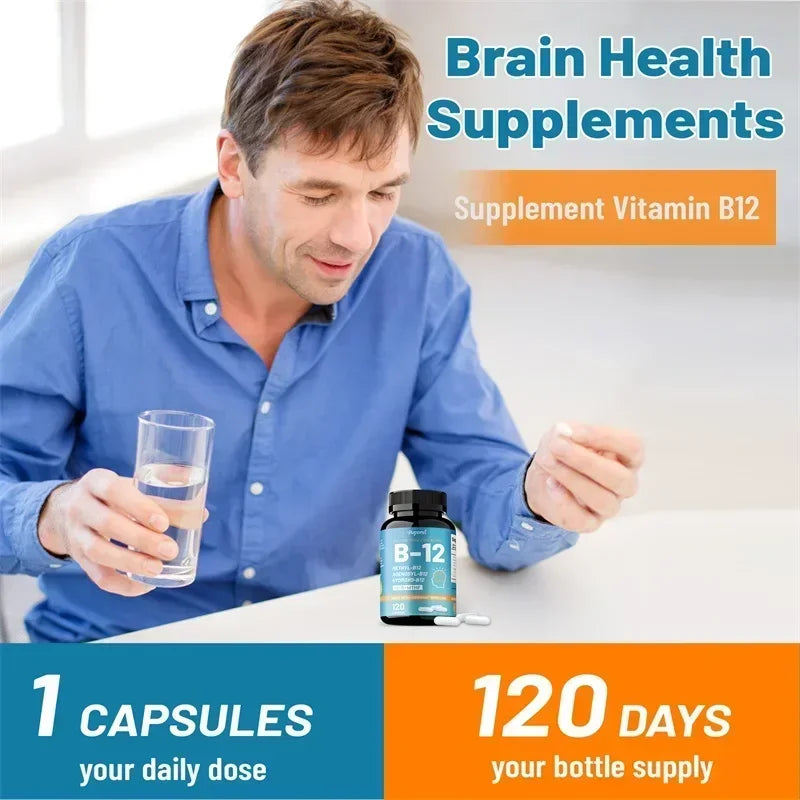 Vitamin B12 Supplement – Energy Production, Brain & Nervous System Support | Metabolism & Daily Vitality Boost