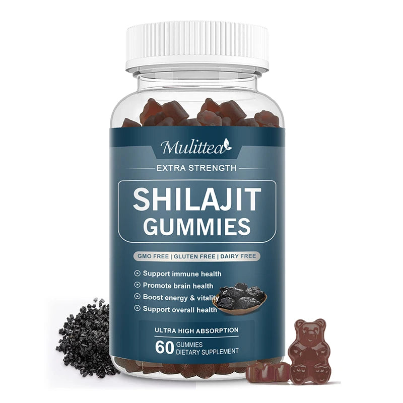 Organic Shilajit Gummies – 85+ Trace Minerals & Fulvic Acid | Energy, Immune & Hormone Support