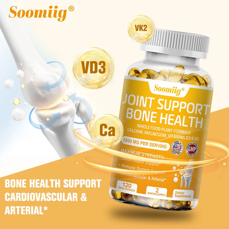 Calcium with Vitamin D3 + K2 Supplement | Bone, Joint, Heart & Immune Health Support for Men & Women
