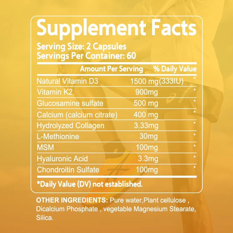 Calcium with Vitamin D3 + K2 Supplement | Bone, Joint, Heart & Immune Health Support for Men & Women