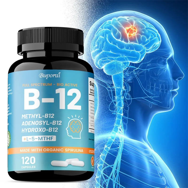 Vitamin B12 Supplement – Energy Production, Brain & Nervous System Support | Metabolism & Daily Vitality Boost