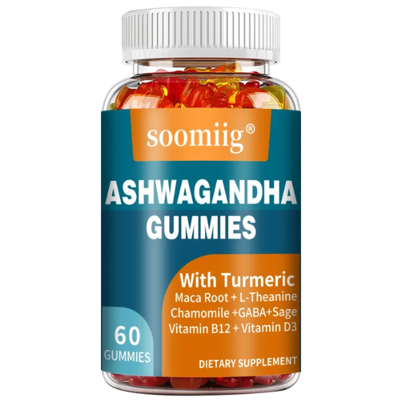 Ashwagandha Gummies with Turmeric & Vitamins – Stress, Mood & Memory Support (60 Count)