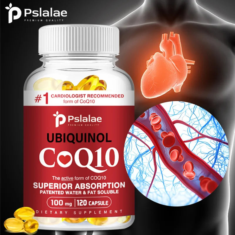 CoQ10 100mg Capsules – Heart & Blood Circulation Support | Antioxidant Energy Supplement – 120 Capsules