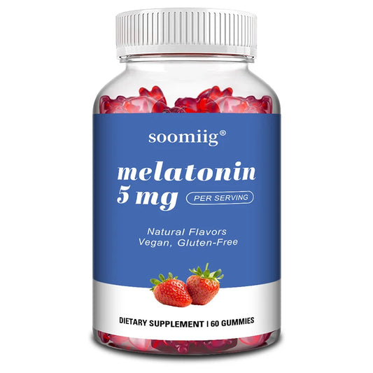 Melatonin Gummies 5mg – Natural Sleep Aid, 60 Gummies |  Sleep Support Supplement for Restful Nights