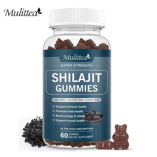Organic Shilajit Gummies – 85+ Trace Minerals & Fulvic Acid | Energy, Immune & Hormone Support