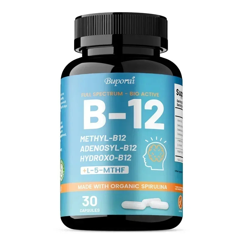 Vitamin B12 Supplement – Energy Production, Brain & Nervous System Support | Metabolism & Daily Vitality Boost